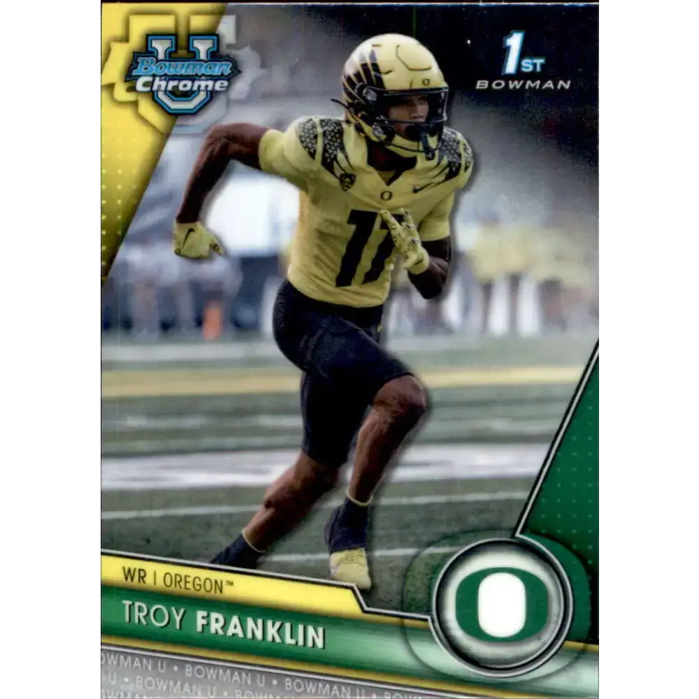 2023 Bowman University Chrome #112 Troy Franklin NM-MT Oregon Ducks Football Card - Football Card Single
