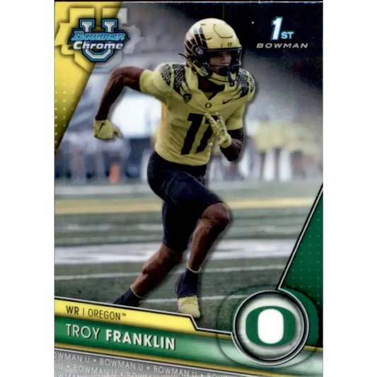 2023 Bowman University Chrome #112 Troy Franklin NM-MT Oregon Ducks Football Card - Football Card Single