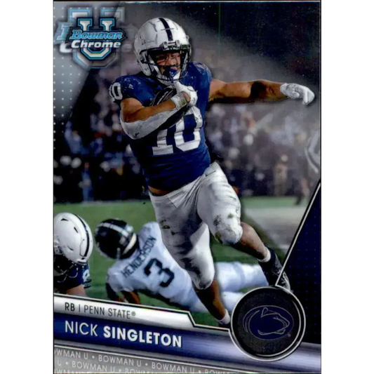 2023 Bowman University Chrome #114 Nick Singleton NM-MT Penn State Nittany Lions Football Card - Football Card Single