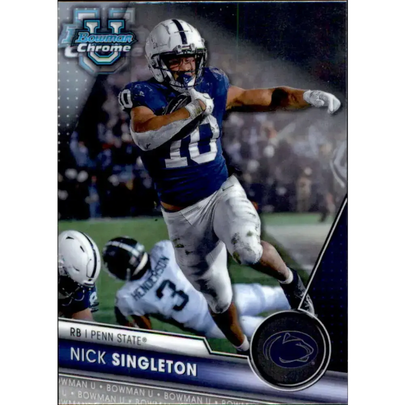 2023 Bowman University Chrome #114 Nick Singleton NM-MT Penn State Nittany Lions Football Card - Football Card Single