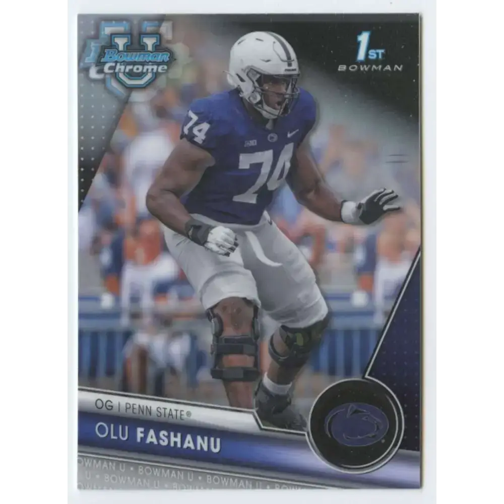 2023 Bowman University Chrome #122 Olu Fashanu NM-MT Penn State Nittany Lions Football Card - Football Card Single