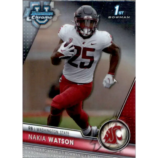 2023 Bowman University Chrome #140 Nakia Watson NM-MT Washington State Cougars Football Card - Football Card Single