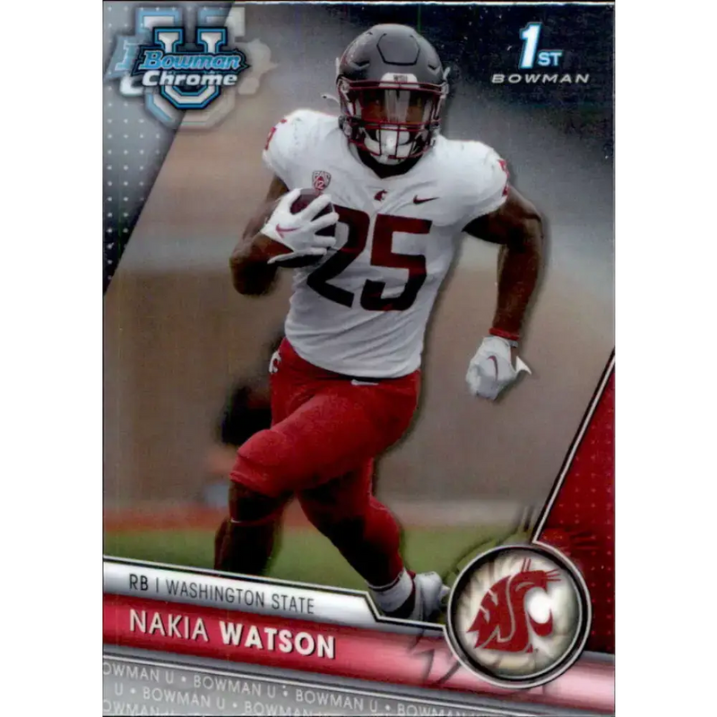 2023 Bowman University Chrome #140 Nakia Watson NM-MT Washington State Cougars Football Card - Football Card Single
