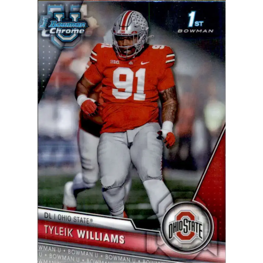 2023 Bowman University Chrome #149 Tyleik Williams NM-MT Ohio State Buckeyes Football Card - Football Card Single