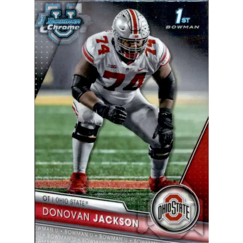 2023 Bowman University Chrome #152 Donovan Jackson NM-MT Ohio State Buckeyes Football Card - Football Card Single