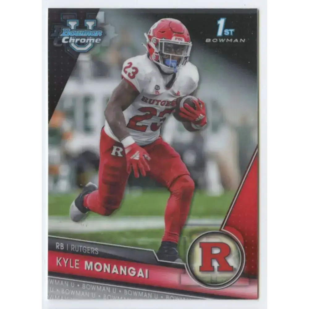 2023 Bowman University Chrome #163 Kyle Monangai NM-MT Rutgers Scarlet Knights Football Card - Football Card Single