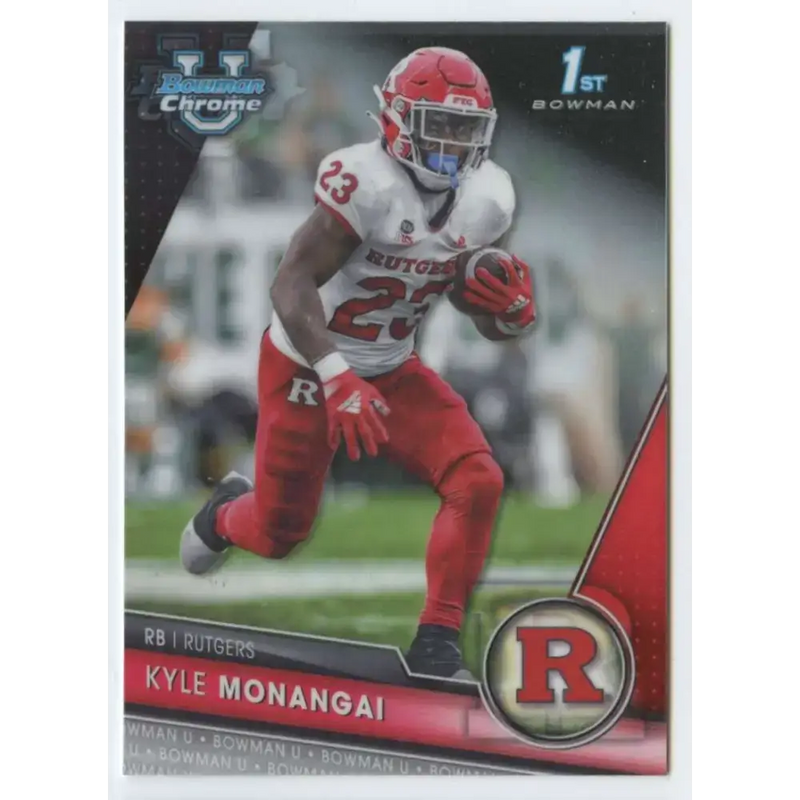 2023 Bowman University Chrome #163 Kyle Monangai NM-MT Rutgers Scarlet Knights Football Card - Football Card Single