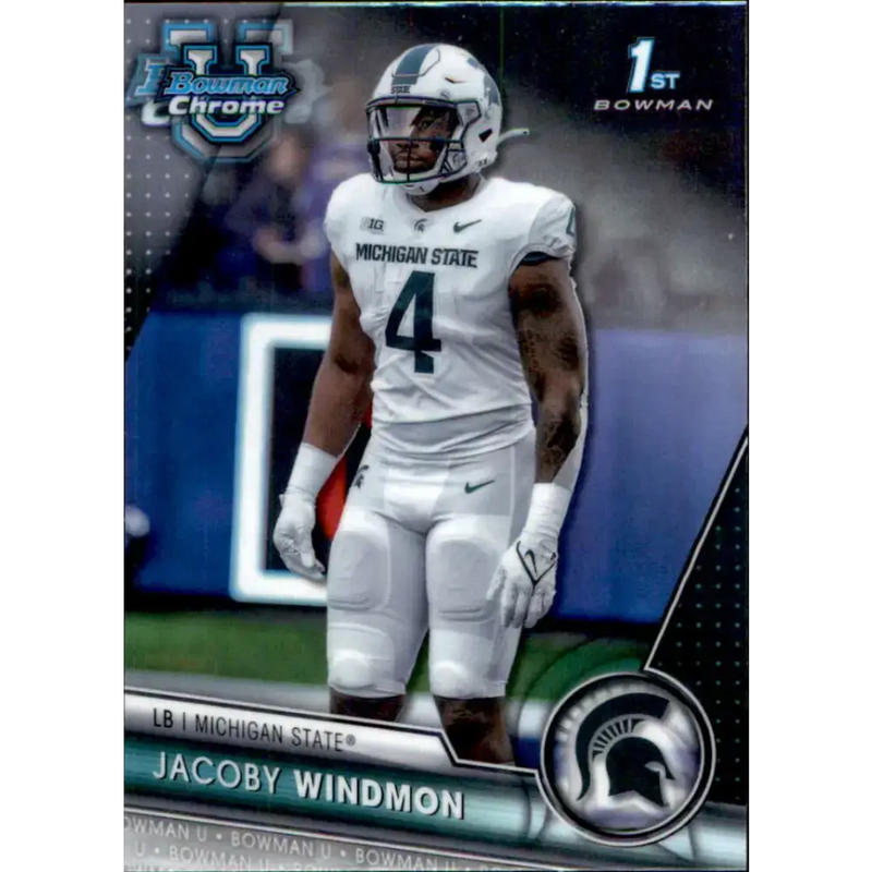 2023 Bowman University Chrome #175 Jacoby Windmon NM-MT Michigan State Spartans Football Card - Football Card Single