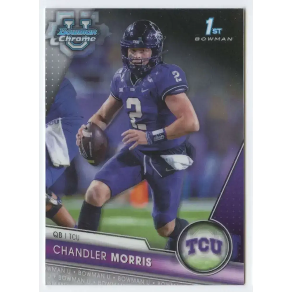2023 Bowman University Chrome #176 Chandler Morris NM-MT TCU Horned Frogs Football Card - Football Card Single