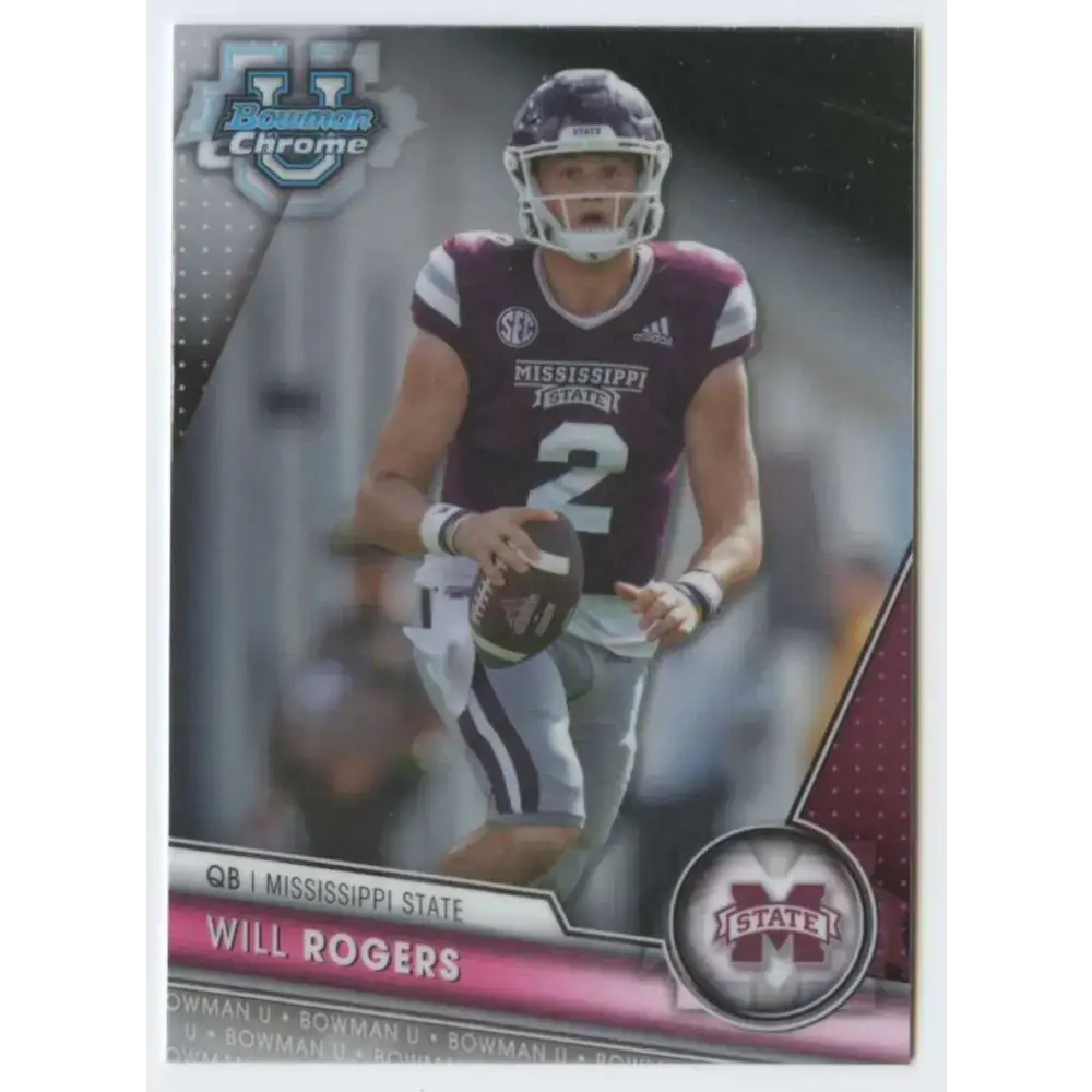 2023 Bowman University Chrome #179 Will Rogers NM-MT Mississippi State Bulldogs Football Card - Football Card Single