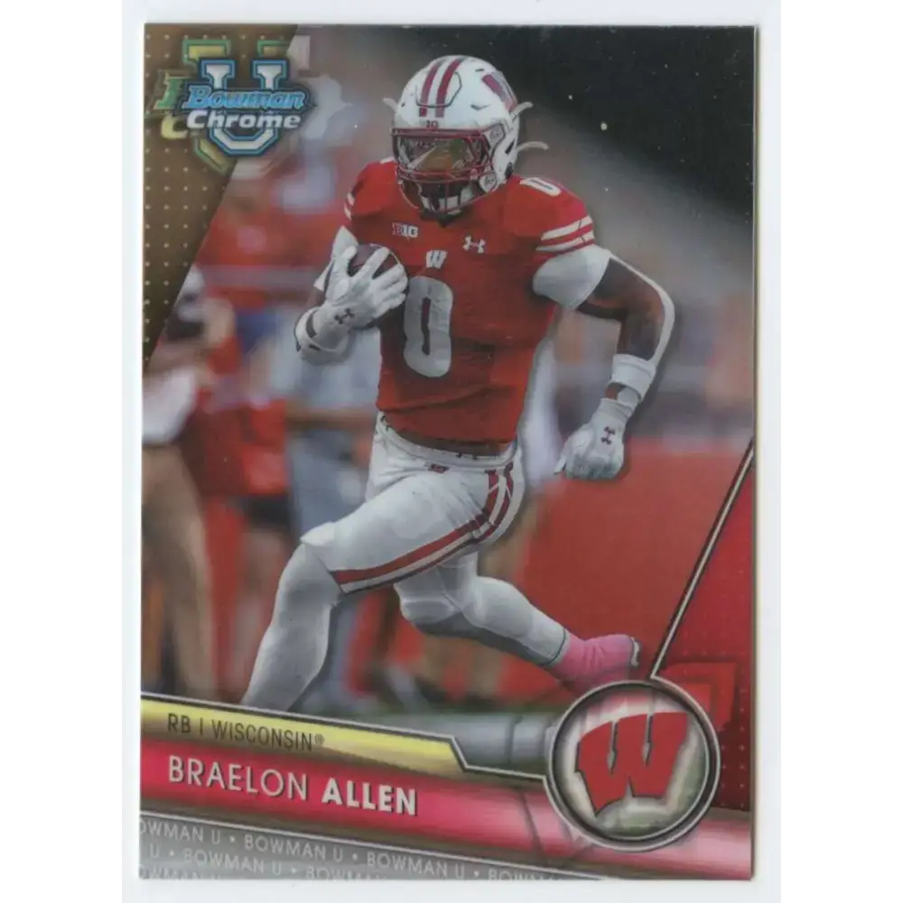 2023 Bowman University Chrome #183 Braelon Allen NM-MT Wisconsin Badgers Football Card - Football Card Single