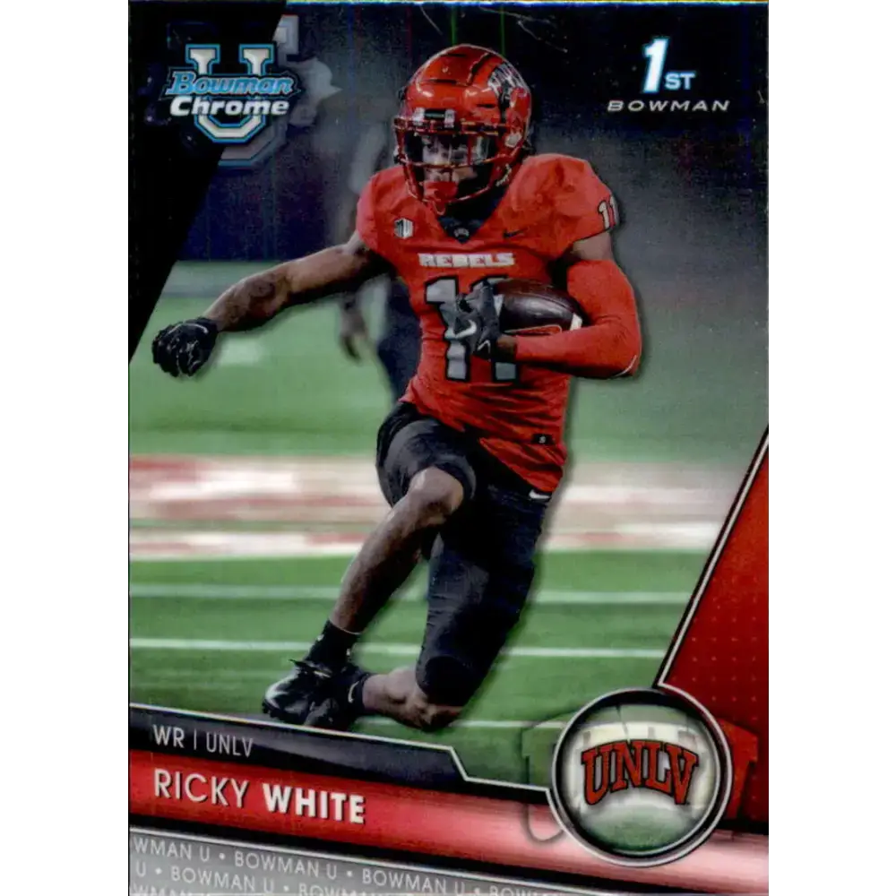 2023 Bowman University Chrome #188 Ricky White NM-MT UNLV Rebels Football Card - Football Card Single