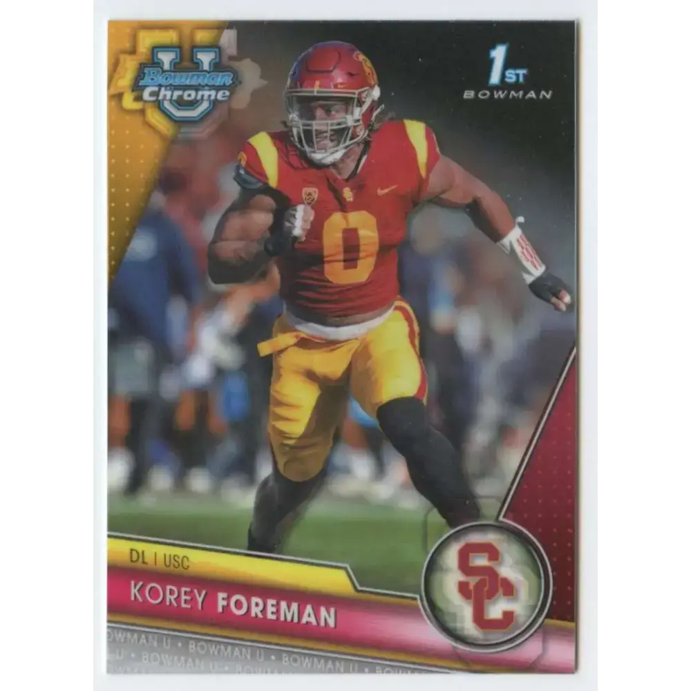 2023 Bowman University Chrome #190 Korey Foreman NM-MT USC Trojans Football Card - Football Card Single