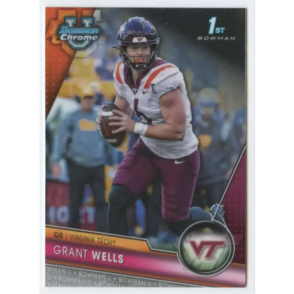 2023 Bowman University Chrome #194 Grant Wells NM-MT Virginia Tech Hokies Football Card - Football Card Single