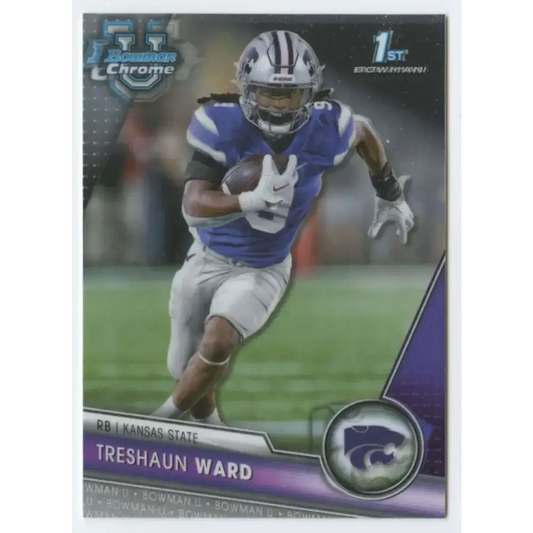 2023 Bowman University Chrome #3 Treshaun Ward NM-MT Kansas State Wildcats Football Card - Football Card Single
