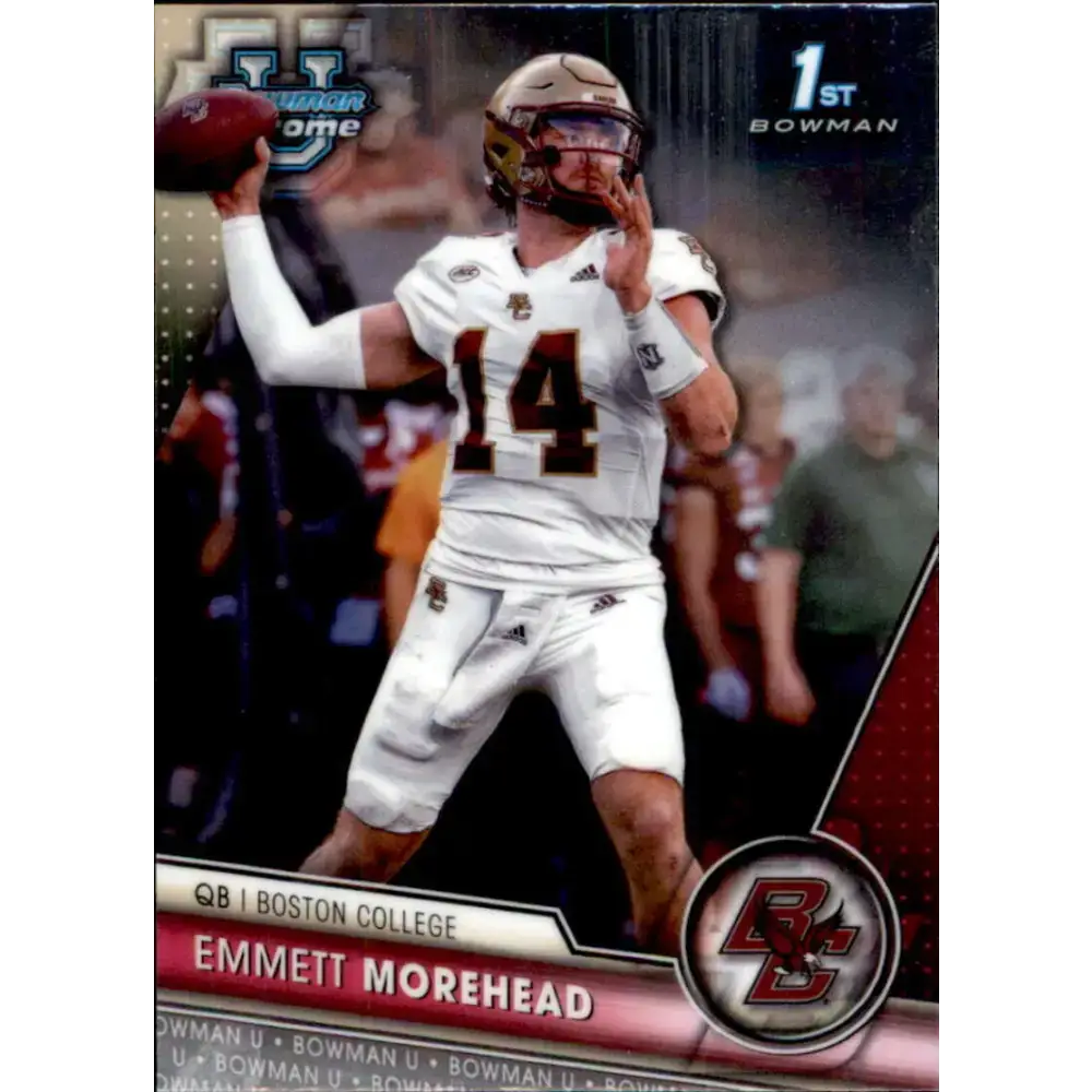 2023 Bowman University Chrome #40 Emmett Morehead NM-MT Boston College Eagles Football Card - Football Card Single