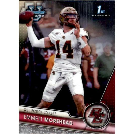 2023 Bowman University Chrome #40 Emmett Morehead NM-MT Boston College Eagles Football Card - Football Card Single