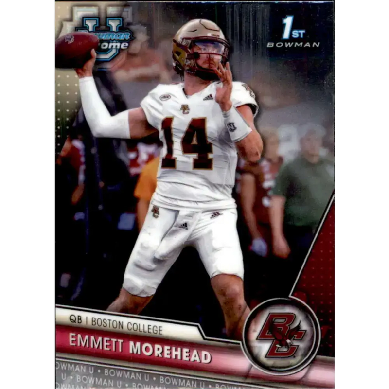 2023 Bowman University Chrome #40 Emmett Morehead NM-MT Boston College Eagles Football Card - Football Card Single