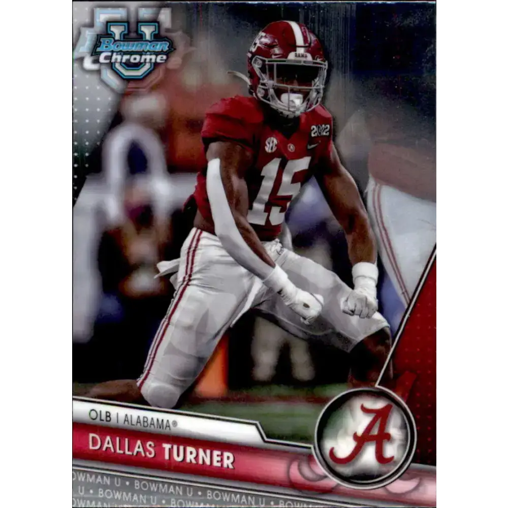 2023 Bowman University Chrome #51 Dallas Turner NM-MT Alabama Crimson Tide Football Card - Football Card Single