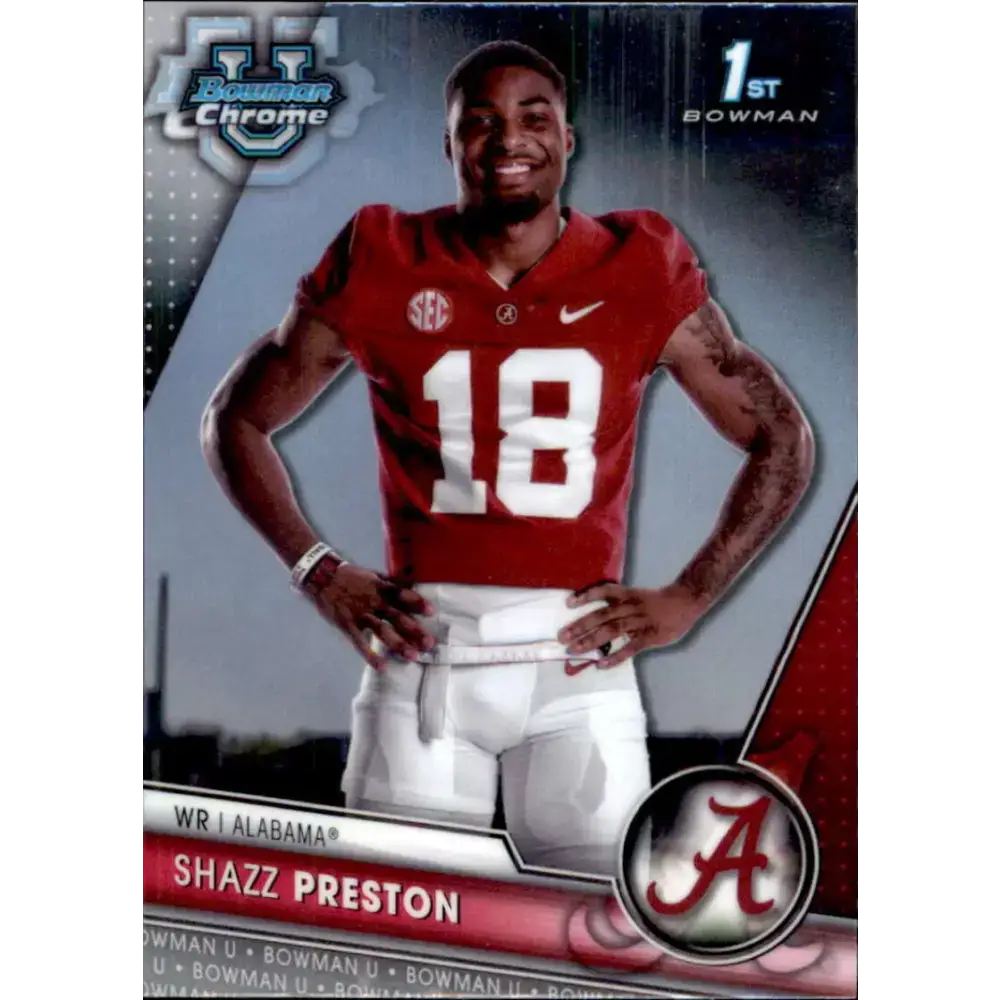2023 Bowman University Chrome #59 Shazz Preston NM-MT Alabama Crimson Tide Football Card - Football Card Single