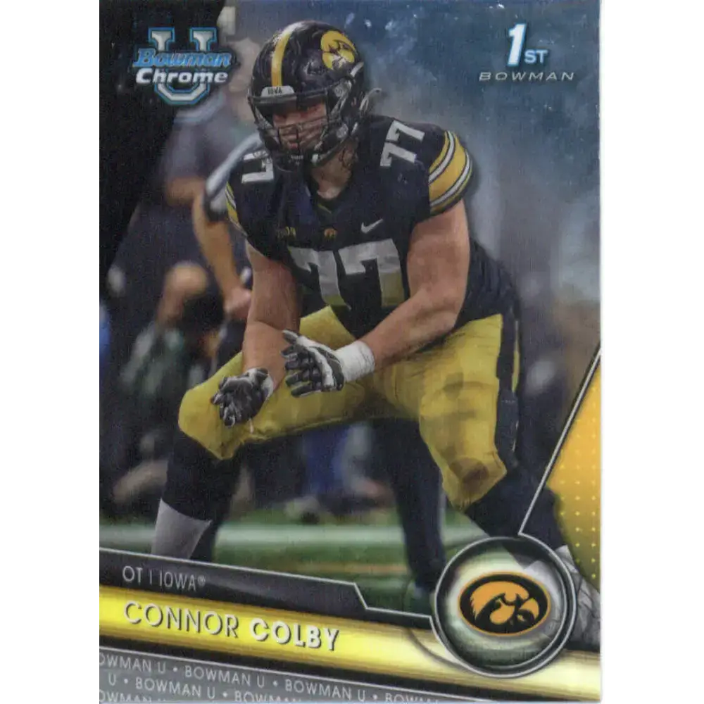 2023 Bowman University Chrome #7 Connor Colby NM-MT Iowa Hawkeyes Football Card - Football Card Single
