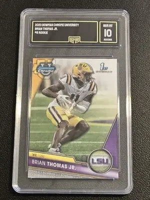 2023 Bowman University Chrome #8 Brian Thomas Jr. GMA 10 - Baseball Card Single