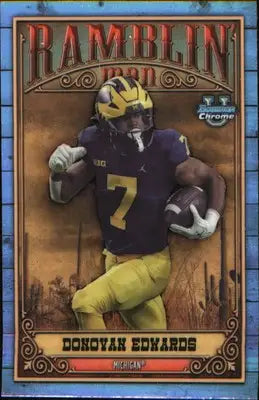 2023 Bowman University Chrome Ramblin’ Man #RM-15 Donovan Edwards - Football Card Single