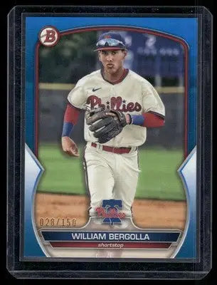 2023 Bowman William Bergolla #BP-67 Blue 028/150 Baseball - Baseball Card Single