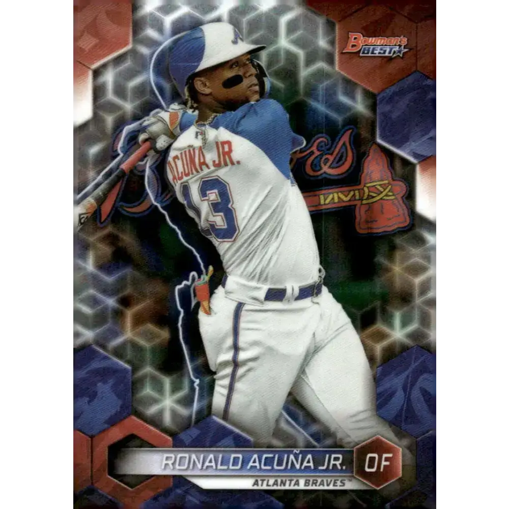 2023 Bowman’s Best #18 Ronald Acuna Jr. NM-MT Atlanta Braves Baseball Card - Baseball Card Single