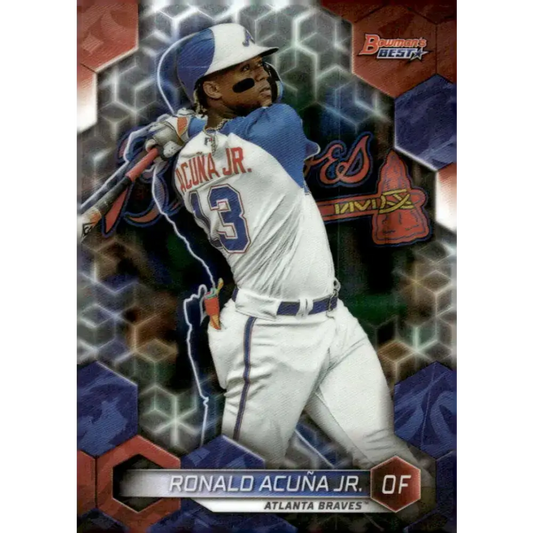 2023 Bowman’s Best #18 Ronald Acuna Jr. NM-MT Atlanta Braves Baseball Card - Baseball Card Single