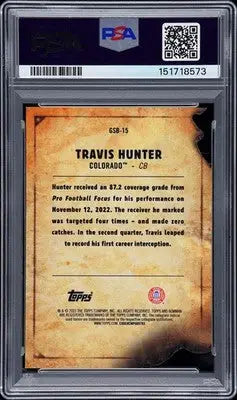 2023 Bowman’s Best Gunslingers & Bandits Orange Travis Hunter /25 PSA 10 POP 7 - Football Card Single