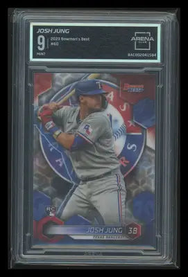 2023 Bowman’s Best Josh Jung #60 RC Baseball Arena Club 9 - Baseball Card Single