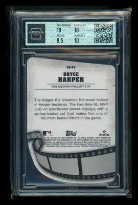 2023 Bowman’s Best Reel to Reel Bryce Harper #RR-22 Baseball Arena Club 10 - Baseball Card Single