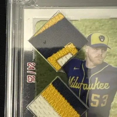 2023 Brandon Woodruff /25 Game Used Patch - Topps Chrome - Jersey Fusion - Baseball Card Single
