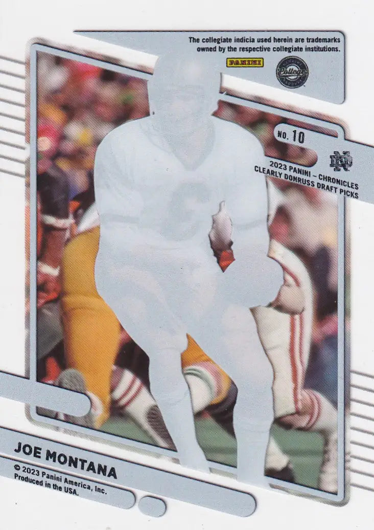 2023 CHRONICALS #10 JOE MONTANA CLEAR- SAN FRANCISCO 49ERS