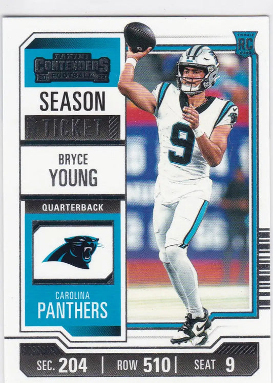 2023 CONTENDERS #15 BRYCE YOUNG SEASON TICKET- CAROLINA PANTHERS