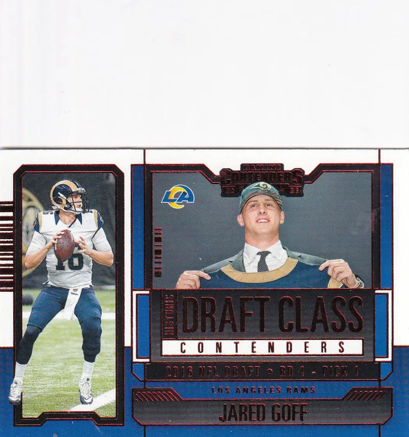2023 CONTENDERS #HDC-JG JARED GOFF RED DRAFT CLASS- LOS ANGELES RAMS