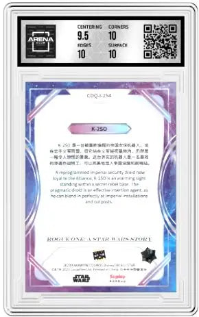 2023 Cosmic Disney 100 K-2SO Silver #CDQ-I-254 Arena Club 10 - Entertainment Card Single