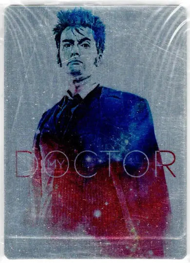 Doctor Who themed card in 2023 Series 1-4 metal case topper featuring David Tennant