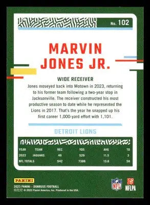 2023 Donruss #102 Marvin Jones Jr. - Football Card Single