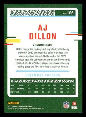 2023 Donruss #106 AJ Dillon - Football Card Single