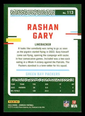 2023 Donruss #113 Rashan Gary - Football Card Single