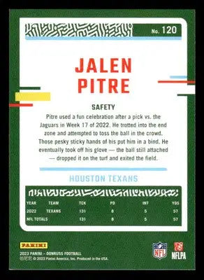 2023 Donruss #120 Jalen Pitre - Football Card Single
