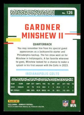 2023 Donruss #126 Gardner Minshew II - Football Card Single