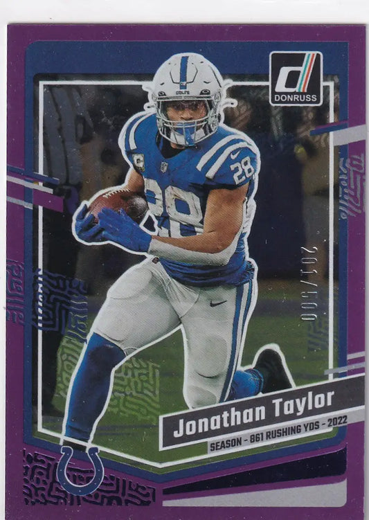 2023 DONRUSS #127 JONATHAN TAYLOR 201/500- INDIANPOLIS COLTS - Football Card Single