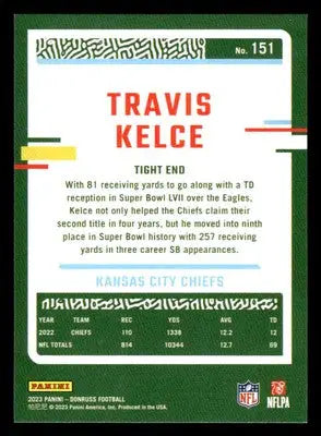 2023 Donruss #151 Travis Kelce - Football Card Single