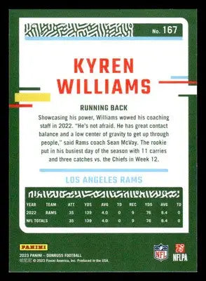 2023 Donruss #167 Kyren Williams - Football Card Single