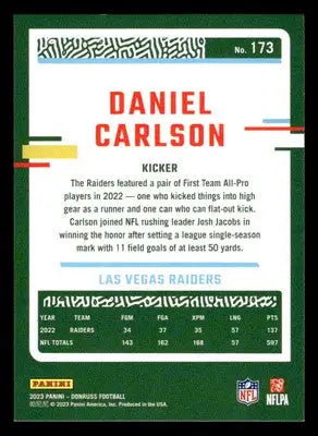 2023 Donruss #173 Daniel Carlson - Football Card Single