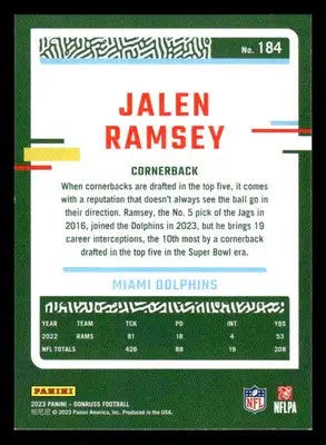 2023 Donruss #184 Jalen Ramsey - Football Card Single