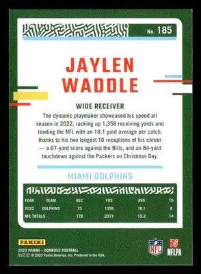 2023 Donruss #185 Jaylen Waddle - Football Card Single